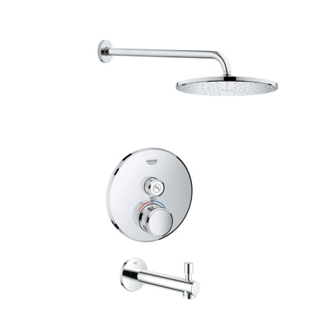 A large image of the Grohe GSS-Grohtherm-CIR-14 Starlight Chrome