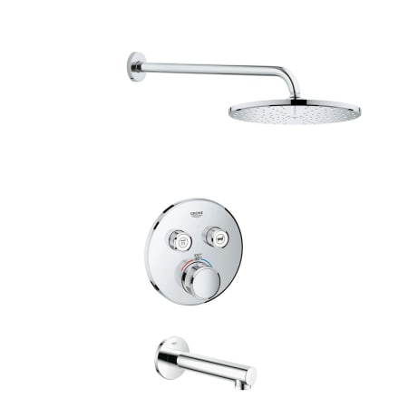 A large image of the Grohe GSS-Grohtherm-CIR-16 Starlight Chrome