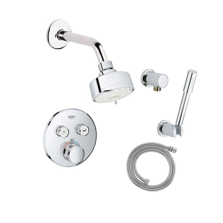 A large image of the Grohe GSS-Grohtherm-CIR-17 Starlight Chrome