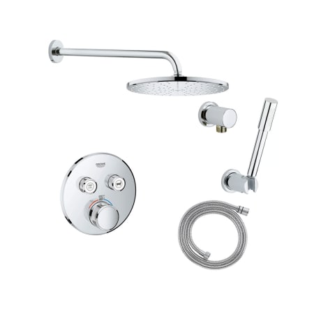 A large image of the Grohe GSS-Grohtherm-CIR-18 Starlight Chrome