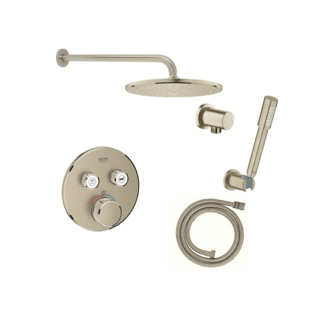A large image of the Grohe GSS-Grohtherm-CIR-18 Brushed Nickel