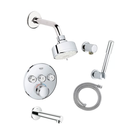 A large image of the Grohe GSS-Grohtherm-CIR-19 Starlight Chrome