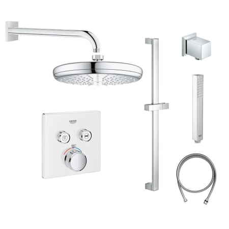A large image of the Grohe GSS-Grohtherm-SQ-05 A Moon White / StarLight Chrome