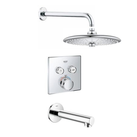 A large image of the Grohe GSS-Grohtherm-SQ-06 Starlight Chrome
