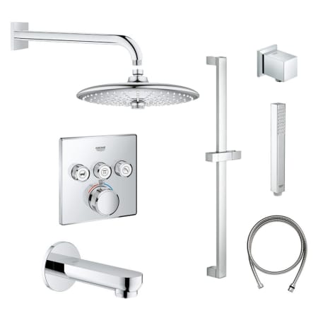 A large image of the Grohe GSS-Grohtherm-SQ-08 A Starlight Chrome