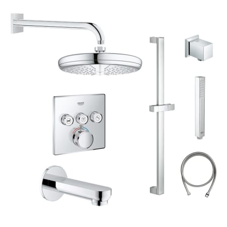 A large image of the Grohe GSS-Grohtherm-SQ-09 A Starlight Chrome