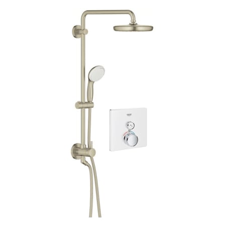 A large image of the Grohe GSS-Retrofit-7 Moon White / Brushed Nickel