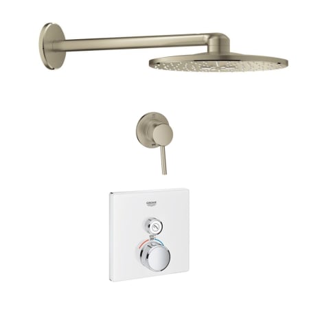 A large image of the Grohe GSS-smartactive-SQ-2 Moon White / Brushed Nickel