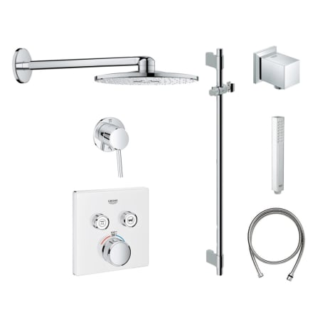 A large image of the Grohe GSS-smartactive-SQ-4 Moon White / StarLight Chrome