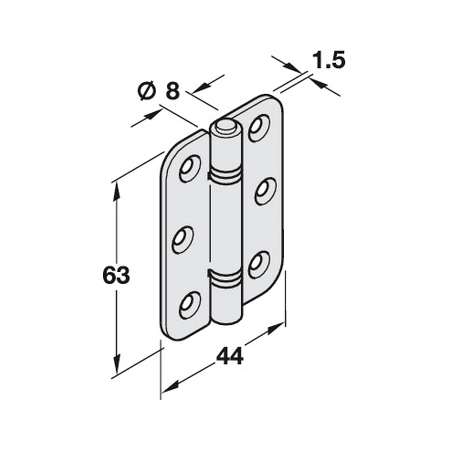 A large image of the Hafele 407.78.HINGE Alternate View