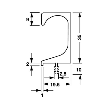 A large image of the Hafele 126.27.036 Alternate View