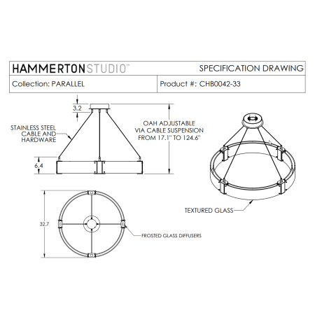 A large image of the Hammerton Studio CHB0042-33 Hammerton Studio CHB0042-33 Spec Drawing
