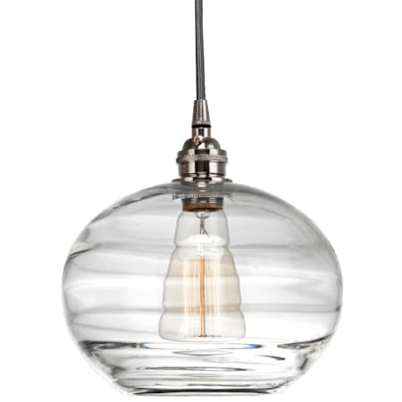 A large image of the Hammerton Studio CHB0036-03 Optic Clear Glass with Metallic Beige Silver Finish