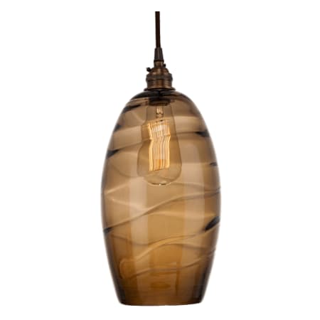 A large image of the Hammerton Studio PLB0035-07 Optic Bronze Glass with Flat Bronze Finish
