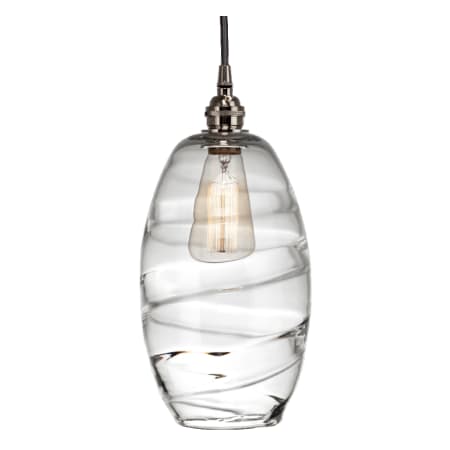 A large image of the Hammerton Studio CHB0048-03 Optic Clear Glass with Metallic Beige Silver Finish