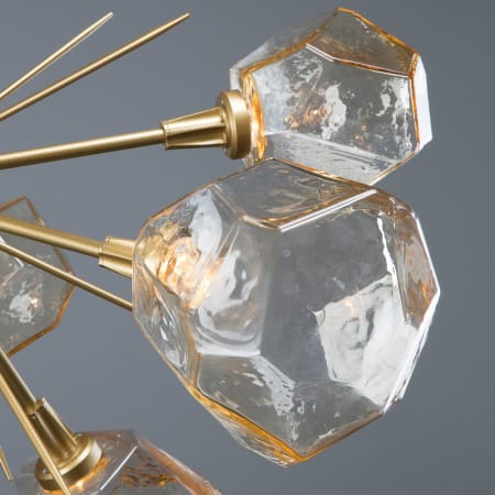 A large image of the Hammerton Studio PLB0039-0D Heritage Brass with Amber Glass