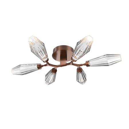 A large image of the Hammerton Studio CLB0049-01-L1 Burnished Bronze / Optic Rib Clear