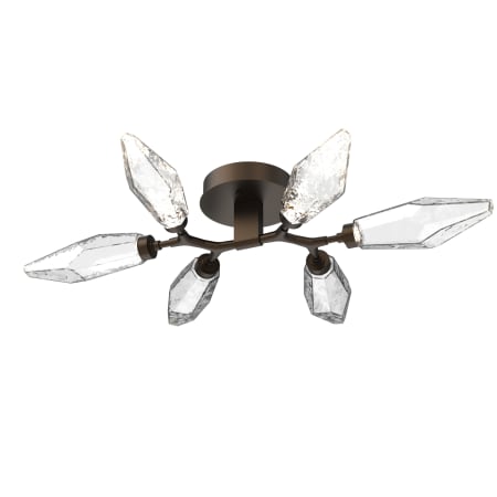 A large image of the Hammerton Studio CLB0050-01-L1 Flat Bronze / Chilled Clear