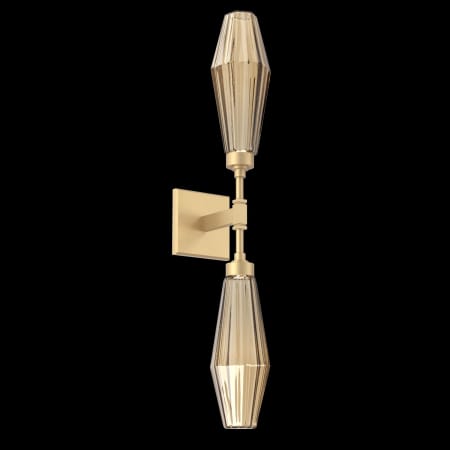 A large image of the Hammerton Studio IDB0049-02-L3 Gilded Brass / Optic Rib Bronze