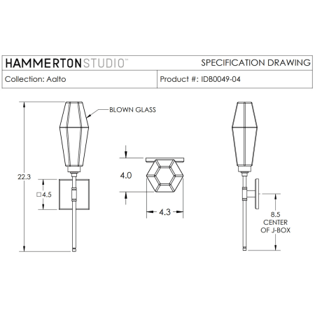 A large image of the Hammerton Studio IDB0049-04 IDB0049-04 Specifications