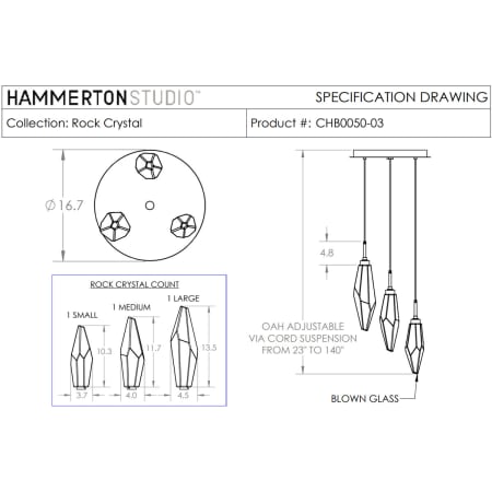 A large image of the Hammerton Studio CHB0050-03 CHB0050-03 Specifications