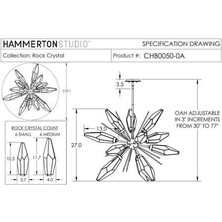 A large image of the Hammerton Studio CHB0050-0A CHB0050-0A Specifications