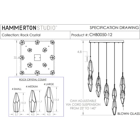 A large image of the Hammerton Studio CHB0050-12 CHB0050-12 Specifications