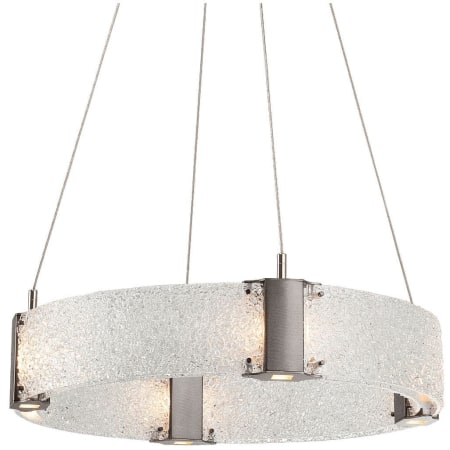 A large image of the Hammerton Studio CHB0042-24 Clear Rimelight Glass with Satin Nickel Finish
