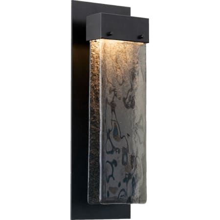 A large image of the Hammerton Studio IDB0042-1A Matte Black Finish with Smoke Granite Glass