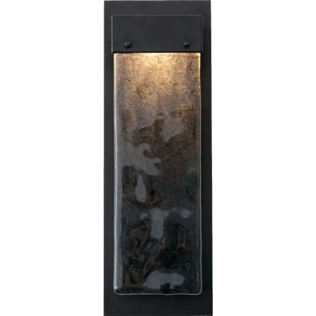 A large image of the Hammerton Studio IDB0042-1A Matte Black Finish with Smoke Granite Glass