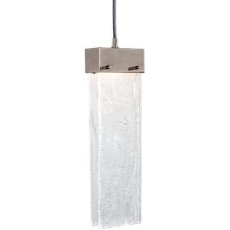 A large image of the Hammerton Studio CHB0042-33 Clear Granite Glass with Metallic Beige Silver Finish