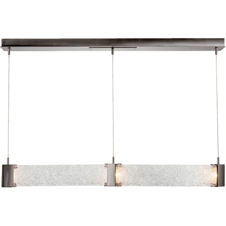 A large image of the Hammerton Studio PLB0042-48 Clear Rimelight Glass with Satin Nickel Finish