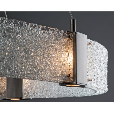 A large image of the Hammerton Studio CHB0042-48 Clear Rimelight Glass with Satin Nickel Finish