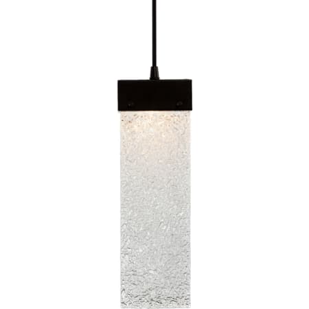 A large image of the Hammerton Studio CHB0042-12 Clear Rimelight Glass with Matte Black Finish