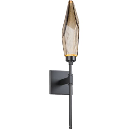 A large image of the Hammerton Studio IDB0050-07 Chilled Amber Glass with Gilded Brass Finish