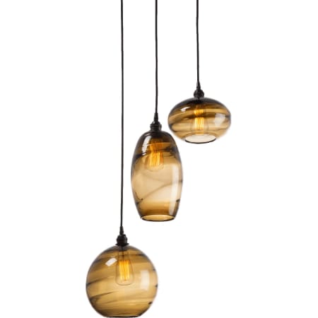 A large image of the Hammerton Studio CHB0048-03 Optic Bronze Glass with Matte Black Finish