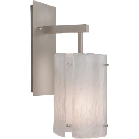 A large image of the Hammerton Studio IDB0044-14 Frosted Granite Glass with Metallic Beige Silver Finish