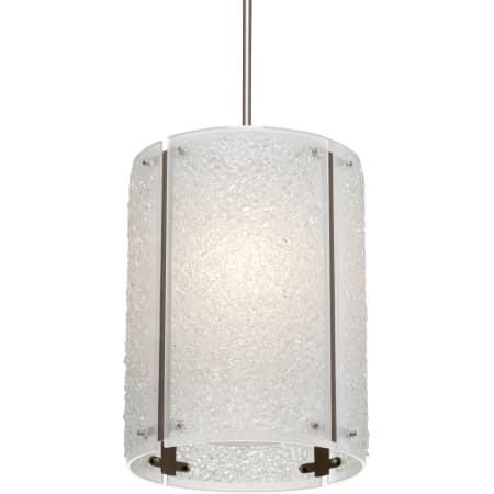 A large image of the Hammerton Studio LAB0044-16-LED Frosted Rimelight Glass with Metallic Beige Silver Finish