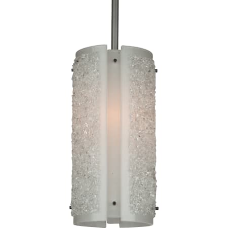 A large image of the Hammerton Studio IDB0044-14 Rimelight Frosted Glass with Metallic Beige Silver Finish