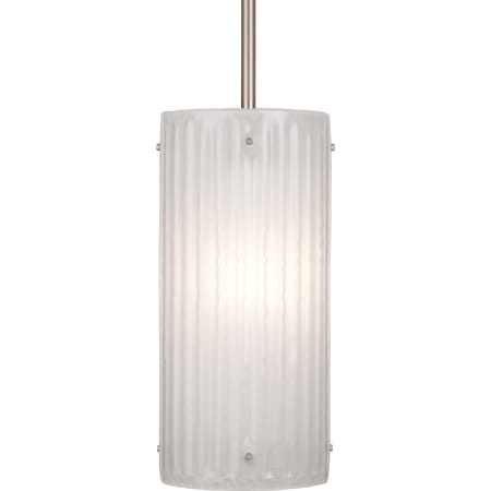 A large image of the Hammerton Studio LAB0044-16-LED Strata Frosted Glass with Metallic Beige Silver Finish