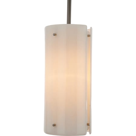 A large image of the Hammerton Studio PLB0044-07 Ivory Wisp Glass with Metallic Beige Silver Finish
