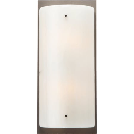 A large image of the Hammerton Studio CSB0044-13 Ivory Wisp Glass with Metallic Beige Silver Finish