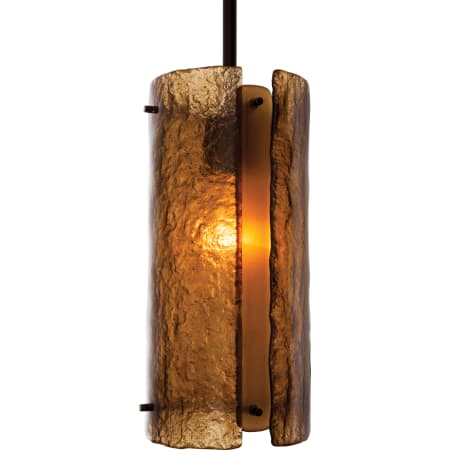A large image of the Hammerton Studio PLB0044-44-LED Bronze Granite Glass with Flat Bronze Finish