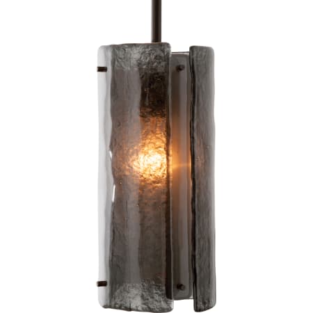 A large image of the Hammerton Studio LAB0044-12 Smoke Granite Glass with Flat Bronze Finish