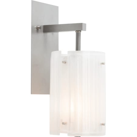 A large image of the Hammerton Studio IDB0044-14 Strata Frosted Glass with Metallic Beige Silver Finish