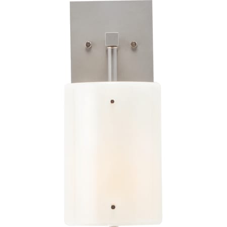 A large image of the Hammerton Studio IDB0044-14 Ivory Wisp Glass with Metallic Beige Silver Finish