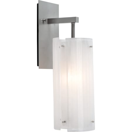 A large image of the Hammerton Studio IDB0044-18 Strata Frosted Glass with Metallic Beige Silver Finish