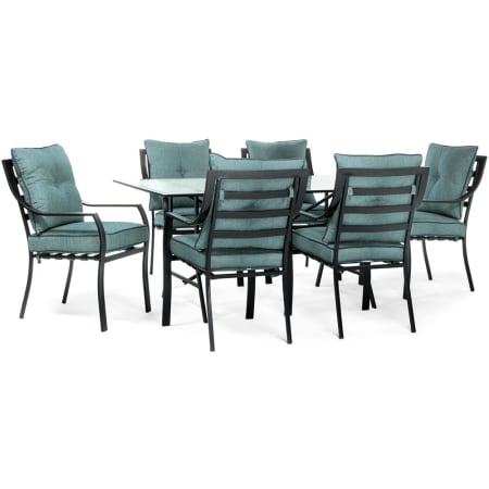 A large image of the Hanover LAVDN7PC Gray / Ocean Blue
