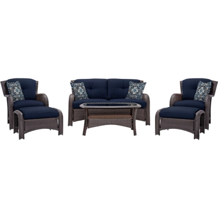 A large image of the Hanover STRATHMERE6PC Navy Blue