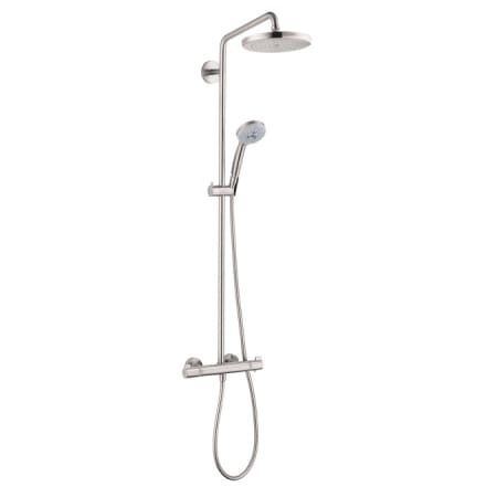 Hansgrohe 27185821 Brushed Nickel Croma Shower Trim Package With A Large Image Of The Hansgrohe 27185 Brushed Nickel